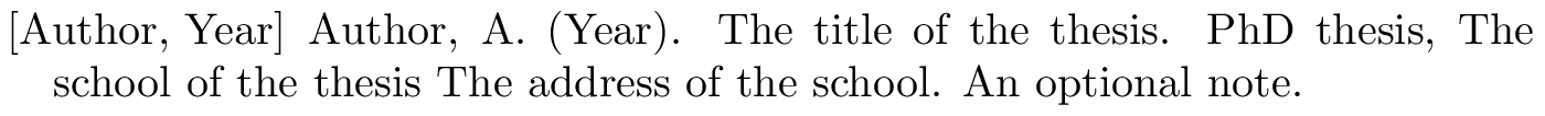 phdthesis in bibtex