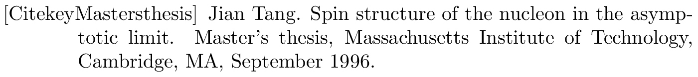 masters thesis bibtex